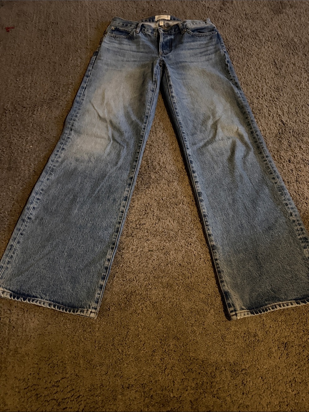 Frame Denim Women's Light Blue Wide-Leg Jeans.